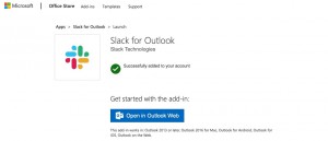 Slack for Outlook install